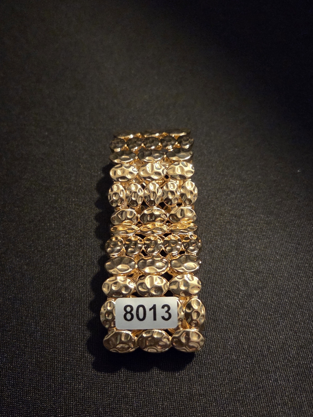 paparazzi Gold-Tone 8" Textured Stretch Bracelet